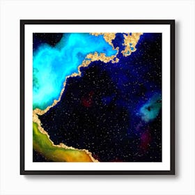 100 Nebulas in Space with Stars Abstract n.046 Art Print