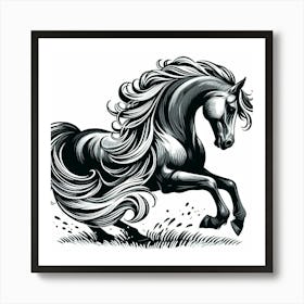 Illustration Arabian stallion 5 Art Print