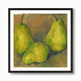 Three Pears Art Print