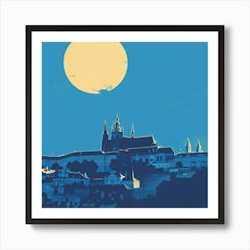 A Prague Castle Minimal Illustration 1720468325 2 Art Print