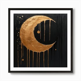 Gold Moon Art Print