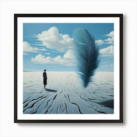 Man With A Feather Art Print