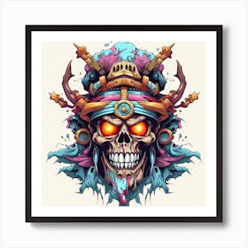 Skull Tattoo Design 1 Art Print