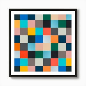 Colorful geometric shapes 1 Art Print