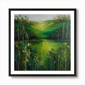 Default Original Landscape Plants Oil Painting 28 Art Print