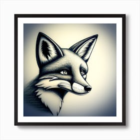 Fox Head 2 Art Print
