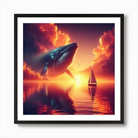 Whale In The Sky Art Print