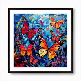 Butterflies In The Sky Art Print