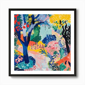 Into the Garden Series in Style of Matisse 5 Art Print