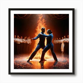 Flames Of Love 1 Art Print