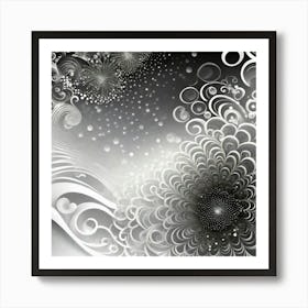 Black And White Abstract Painting Art Print