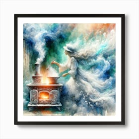 Fairy In The Kitchen Art Print