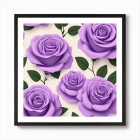 Purple Roses 3 Art Print