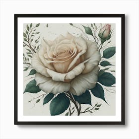 White Rose Art Print