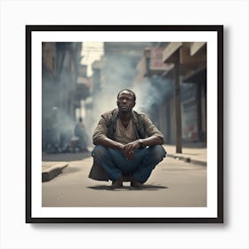 Man In A City Art Print