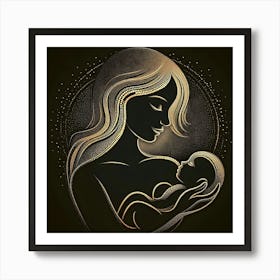 Mother And Child Happy Mother's Day 24 Art Print