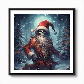 Merry Christmas! Christmas skeleton 21 Art Print