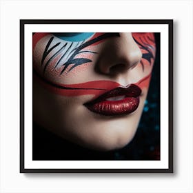 Woman With Makeup Art Print