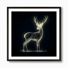 Deer In The Grass 2 Art Print