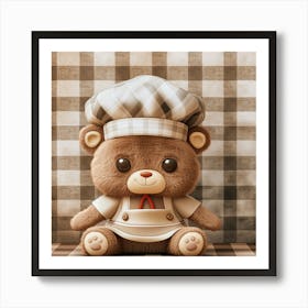 Chef Teddy Bear Poster