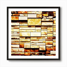 Brick Wall,Texture of stone tile wall Art Print