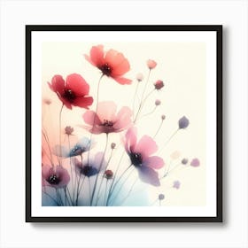 Watercolor Flowers 36 Art Print