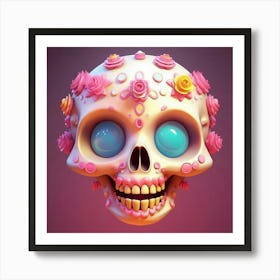 Day Of The Dead Skull 9 Art Print