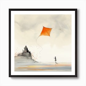 Kite Flying Art Print