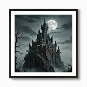 Castle At Night Art Print