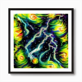 Lightning Bolts Art Print