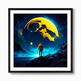 Man On The Moon Art Print