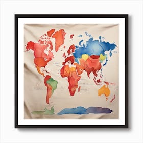 World Map Art Print