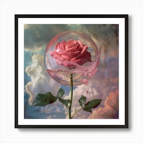 Rose In A Bubble 1 Art Print