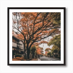 Autumn Trees In Kyoto Art Print