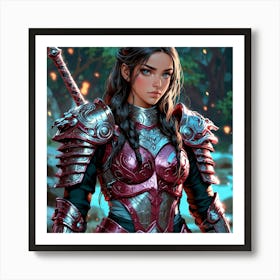 Default A Gracefully Fierce Anime Warrior Princess (4) Art Print