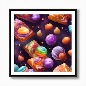 Candy Seamless Pattern 1 Art Print