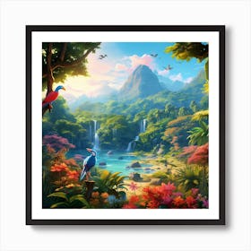 Hawaiian Tropical Paradise Art Print