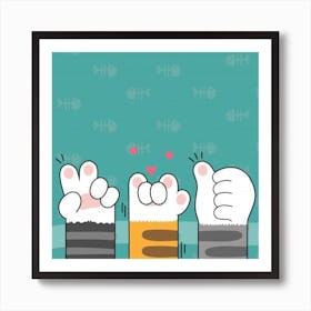 Cat'S Paws Art Print