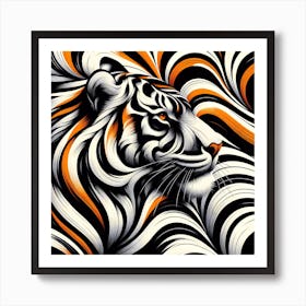 Abstract Tiger 1 Art Print