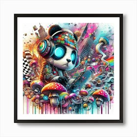 Dj Panda Art Print