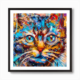 Cat With Blue Eyes Art Print