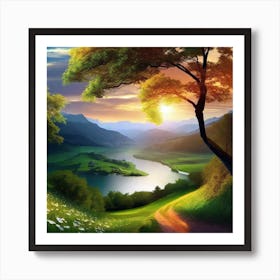 Landscape Painting 228 Art Print