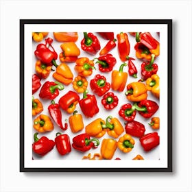 Frame Created From Bell Pepper On Edges And Nothing In Middle (81) Art Print