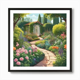 Garden Path 11 Art Print