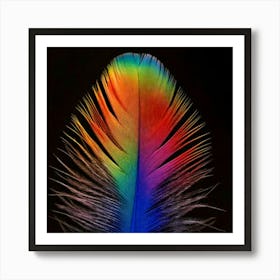 Firefly Vibrant Multicolored Feather With Intricate Gradient Details 25359 (2) Art Print