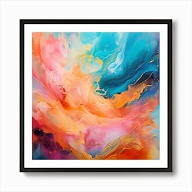 Ethereal Oils: A Symphony in Color Art Print