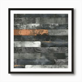 Rusty Brick Wall Art Print