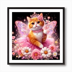 My cat has become a fairy Art Print
