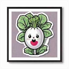Turnip Sticker Art Print