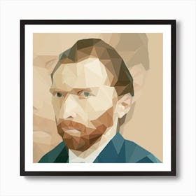 Van Gogh Low Poly Art Print